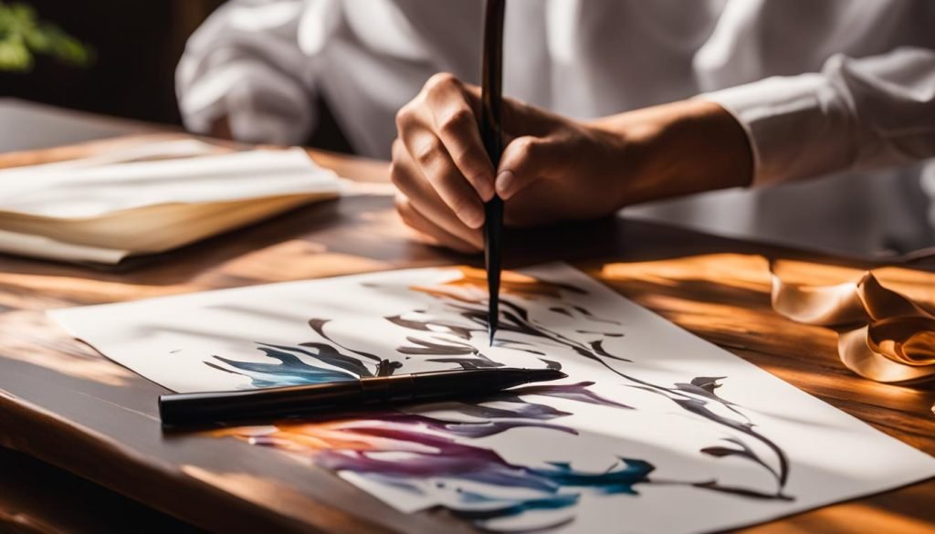 Brush pen calligraphy for beginners