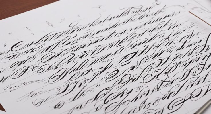 Calligraphy Practice for Left-Handers