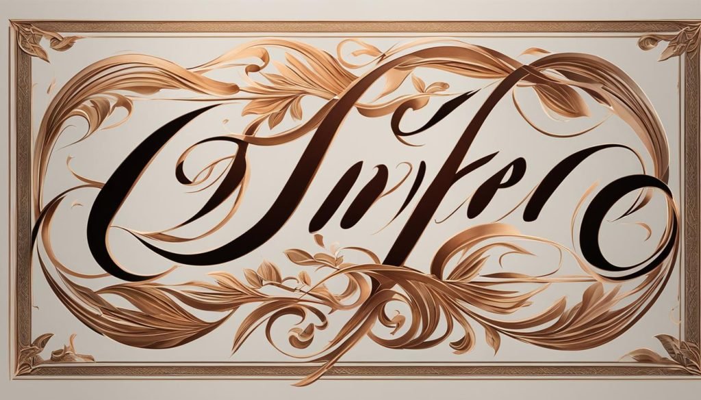 Elegant Copperplate Calligraphy