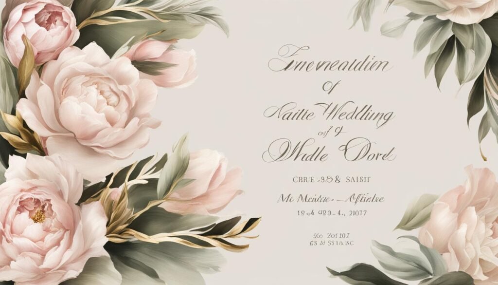 Elegant Wedding Invitation Calligraphy