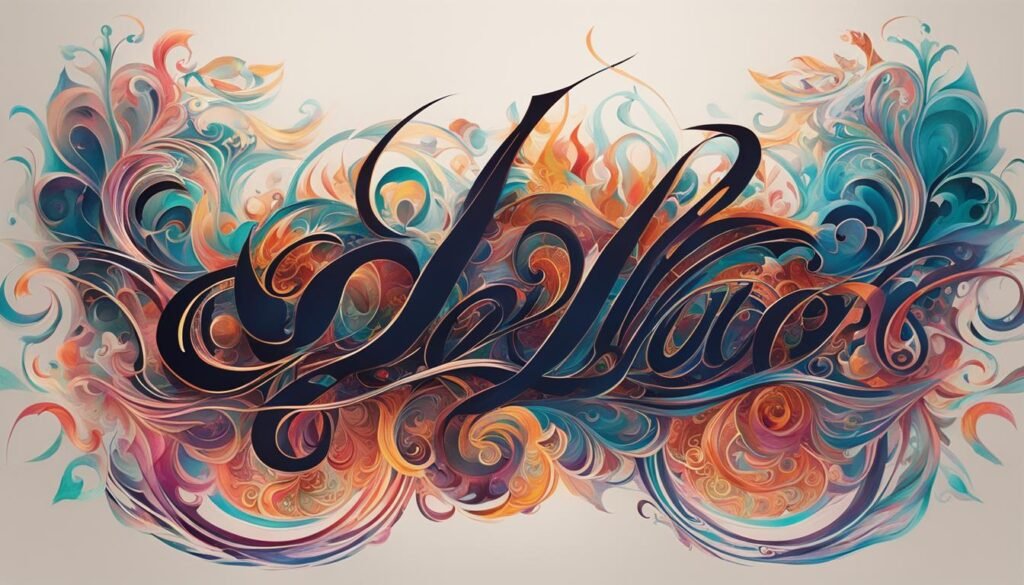 Examples of Fluid Fonts in Calligraphy