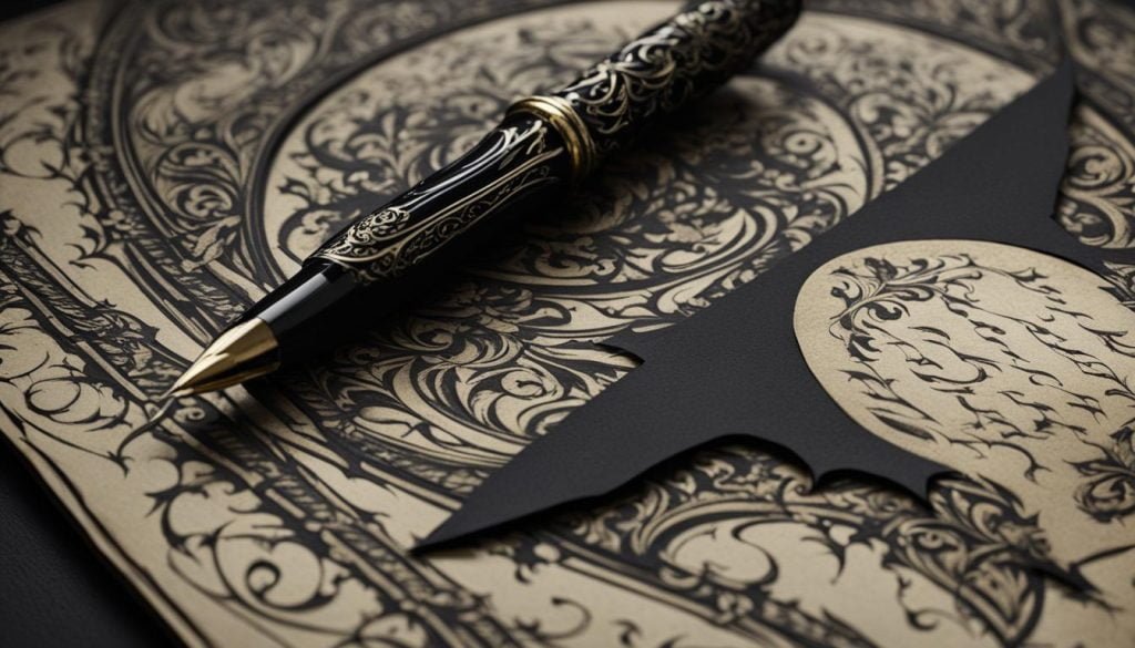 Gothic calligraphy tools