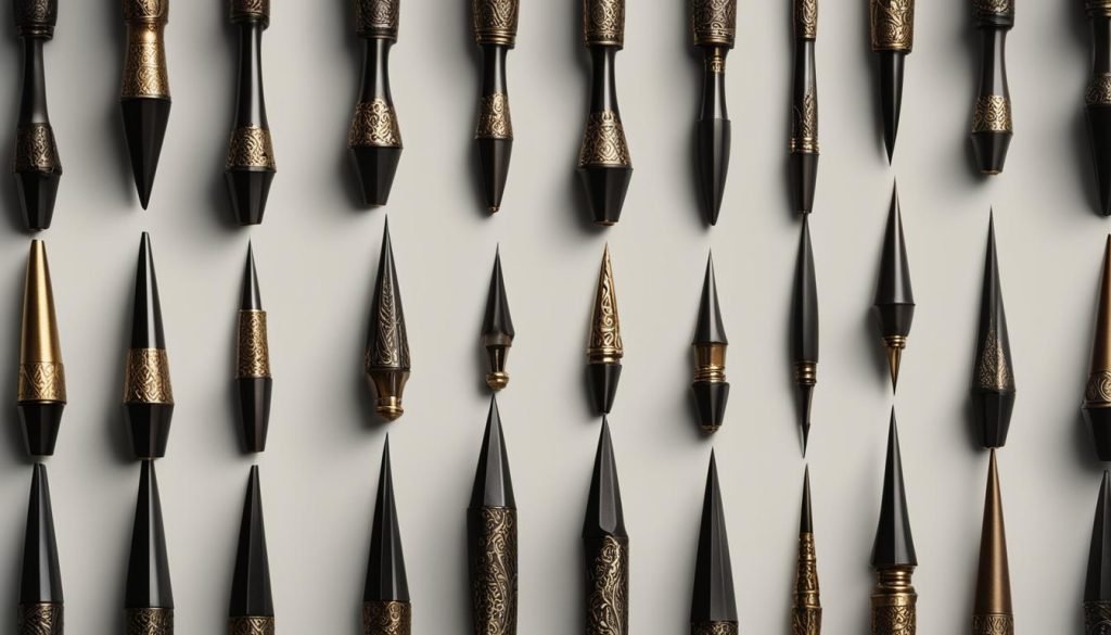 Miniature calligraphy nibs