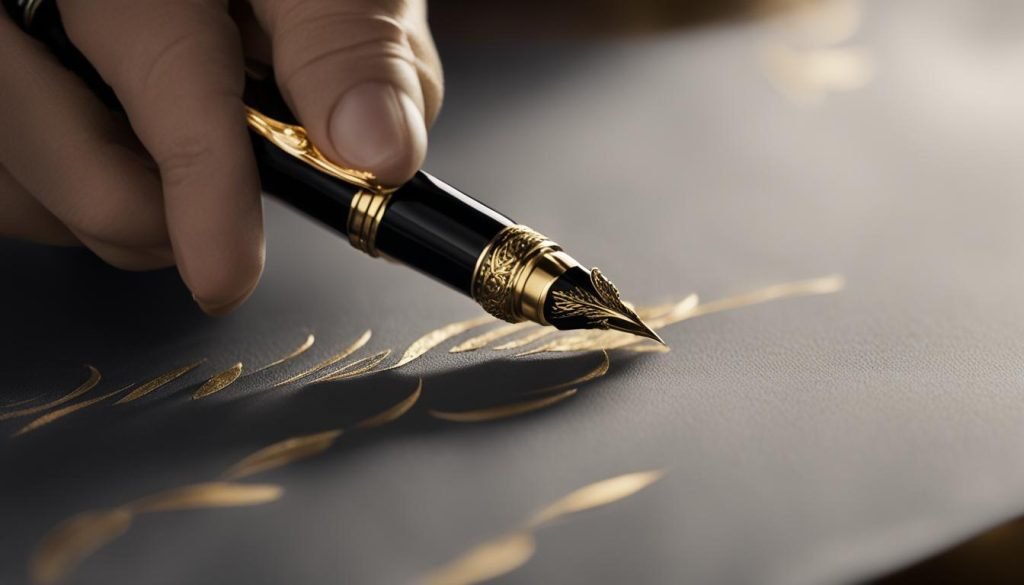 Montblanc Meisterstück Calligraphy Gold Leaf