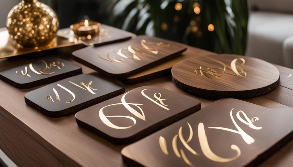 Personalized Calligraphy Coasters