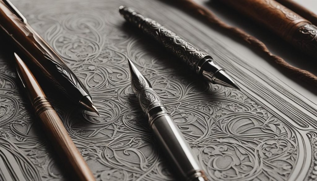 Pointed pen for artistic expressions