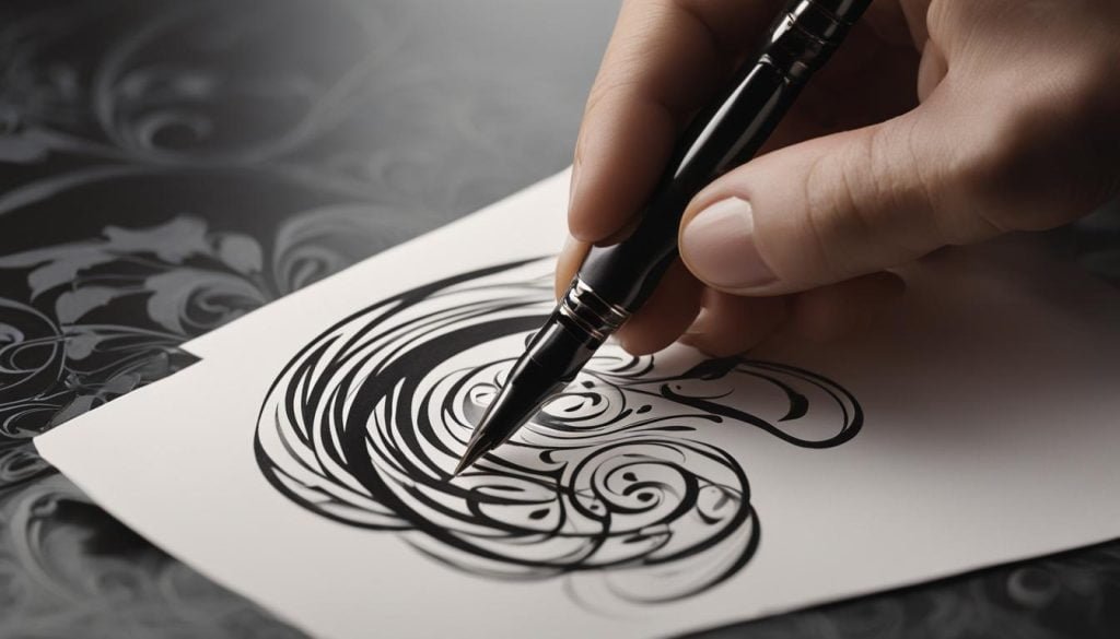 Pressure control, calligraphy pen