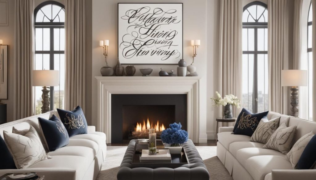 calligraphy in home decor