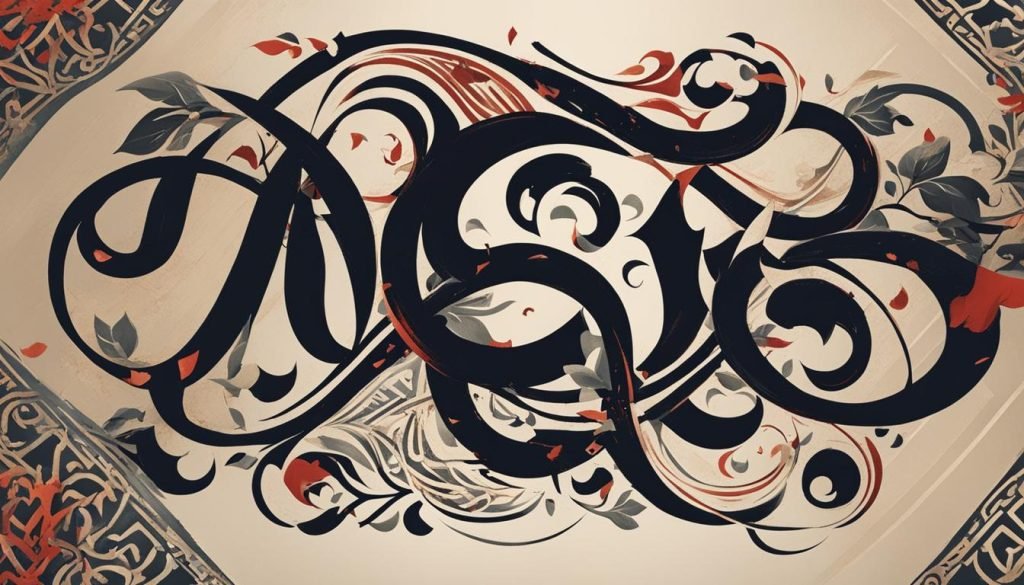 calligraphy layout