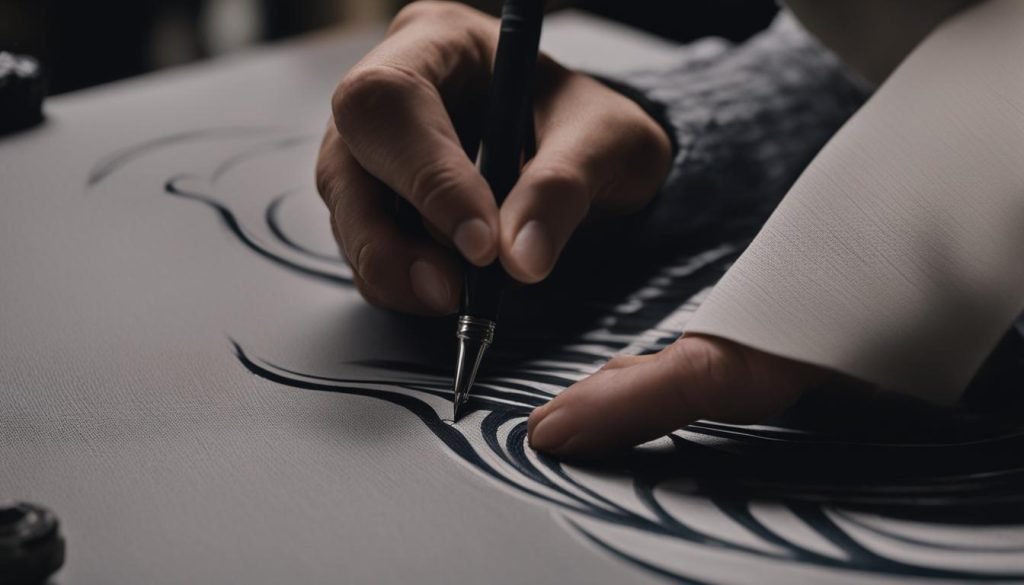 calligraphy on canvas