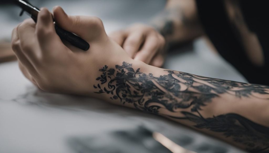 calligraphy tattoo placement